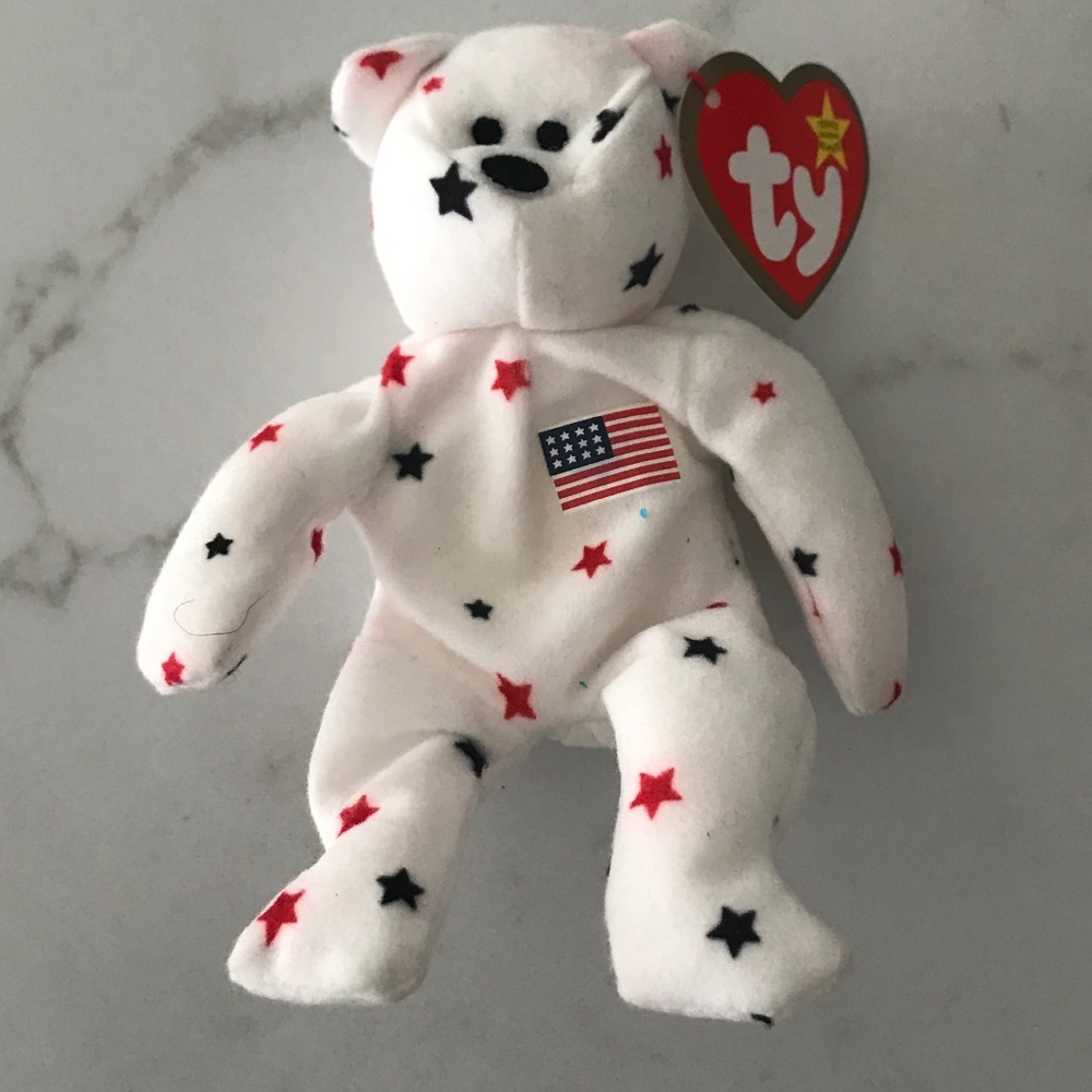 Teenie Beanie Babies Glory the Bear USA United States Patriotic McDonalds 1993